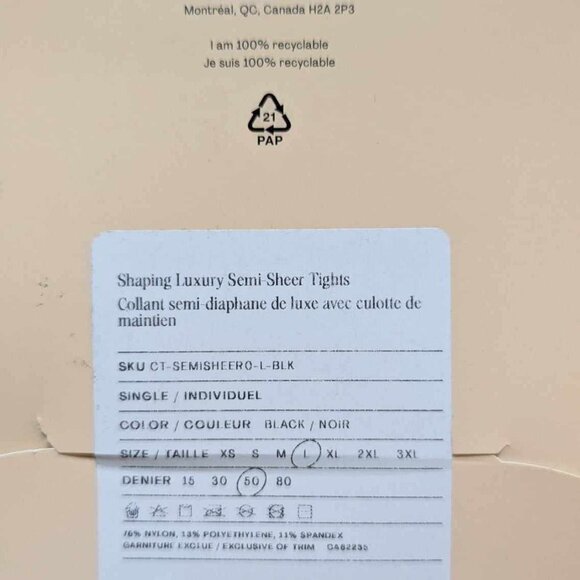 Luxury Shaping Semi-Sheer Rip-Resist Tights - Picture 8 of 8